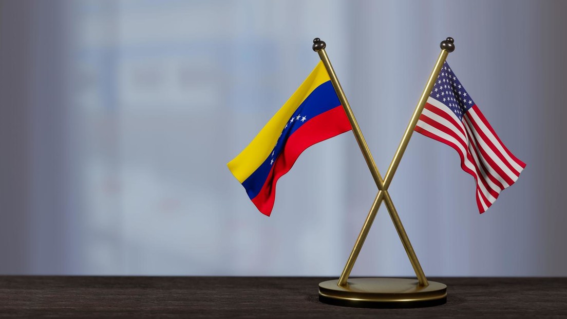 Flaggen USA Venezuela