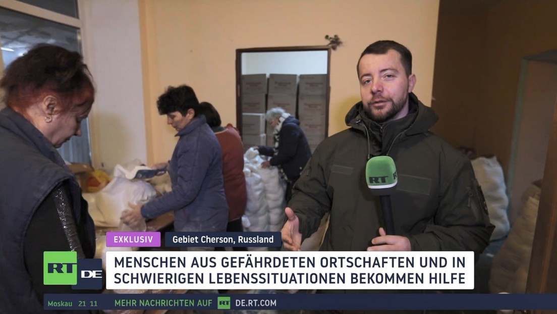 Exklusivbericht aus Cherson: Humanitäre Hilfe aus Russland für Kriegsflüchtlinge