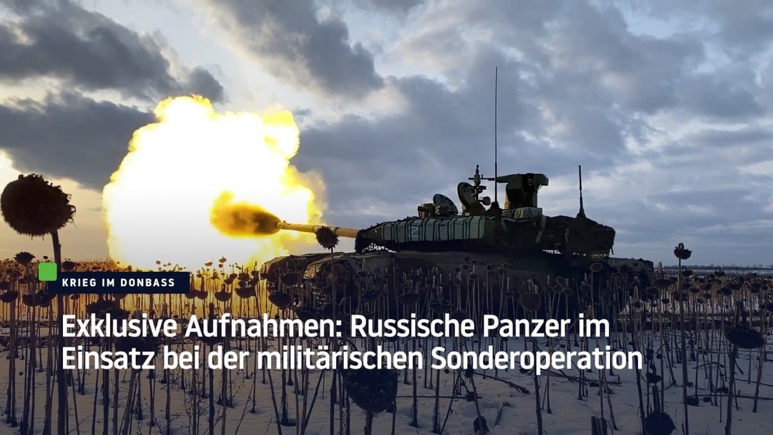 Exklusive Aufnahmen: Russische Panzer im Einsatz bei der militärischen Sonderoperation