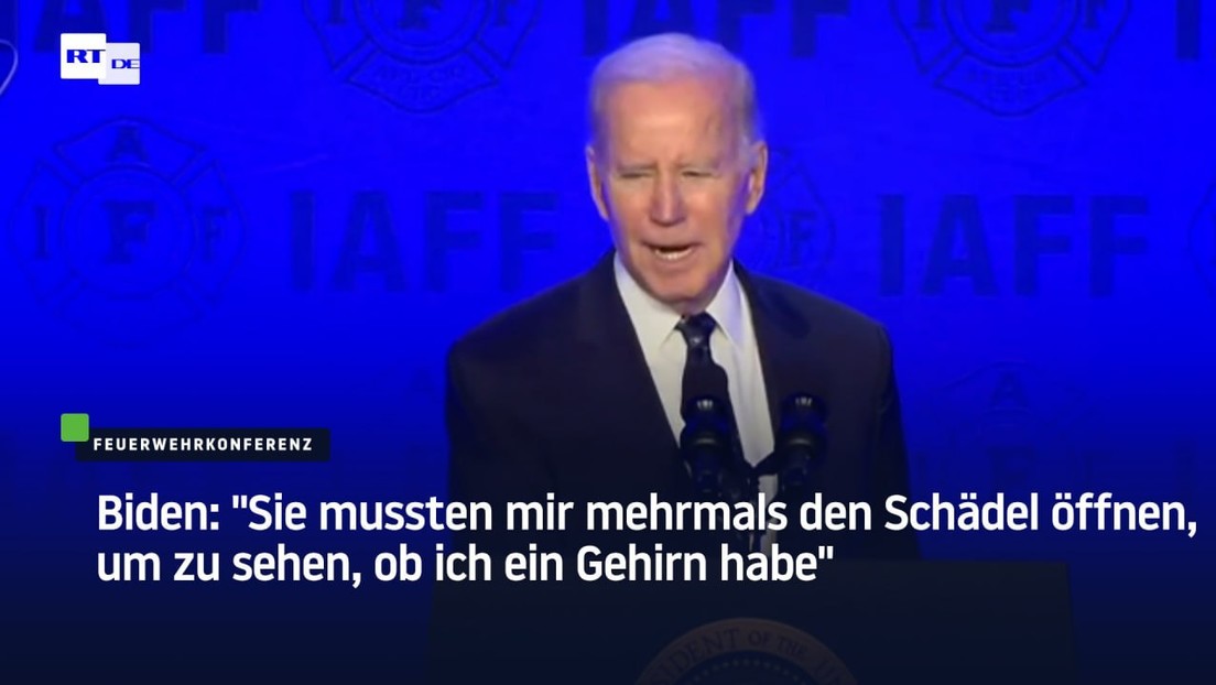 Biden: "Sie mussten mir mehrmals den Schädel öffnen, um zu sehen, ob ich ein Gehirn habe"
