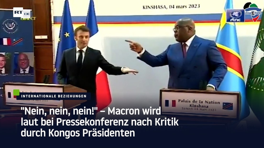 "Nein, nein, nein!" – Macron wird laut bei Pressekonferenz nach Kritik durch Kongos Präsidenten