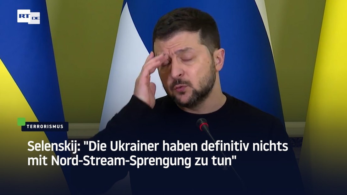Selenskij: "Die Ukrainer haben definitiv nichts mit Nord-Stream-Sprengung zu tun"