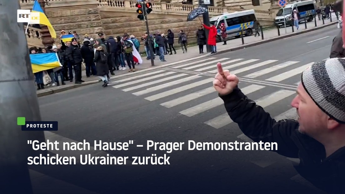 "Geht nach Hause" – Prager Demonstranten schicken Ukrainer zurück