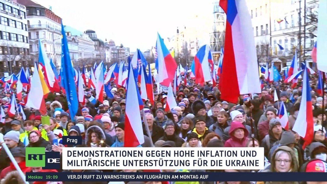 Massenproteste in Tschechien gegen hohe Inflation und militärische Unterstützung für die Ukraine