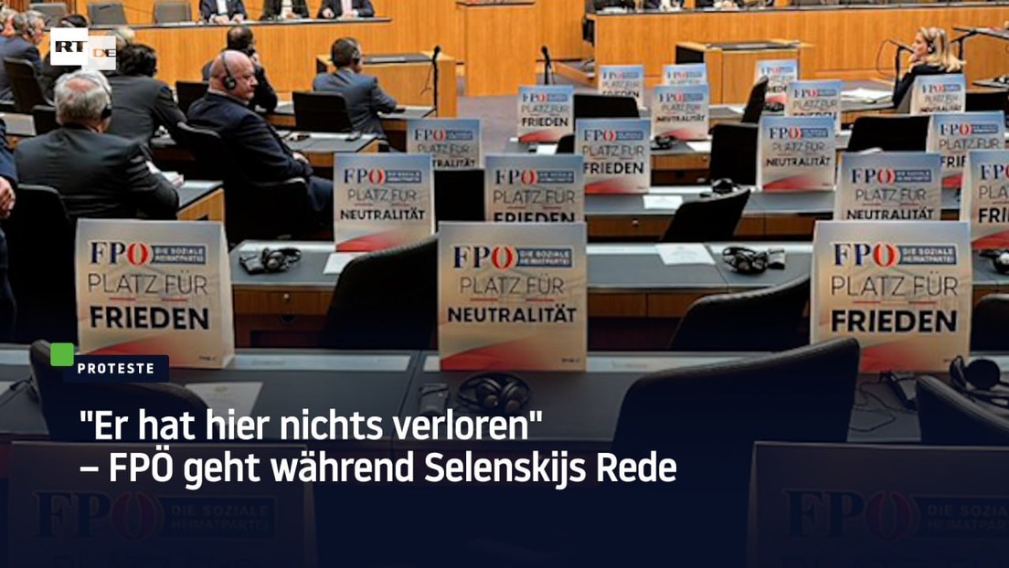 "Er hat hier nichts verloren" – FPÖ verlässt bei Selenskij-Rede den Saal