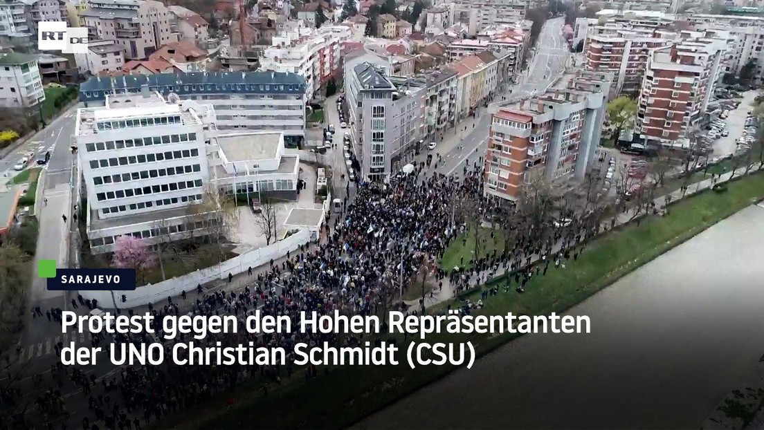 Sarajevo: Protest gegen den Hohen Repräsentanten der UNO Christian Schmidt