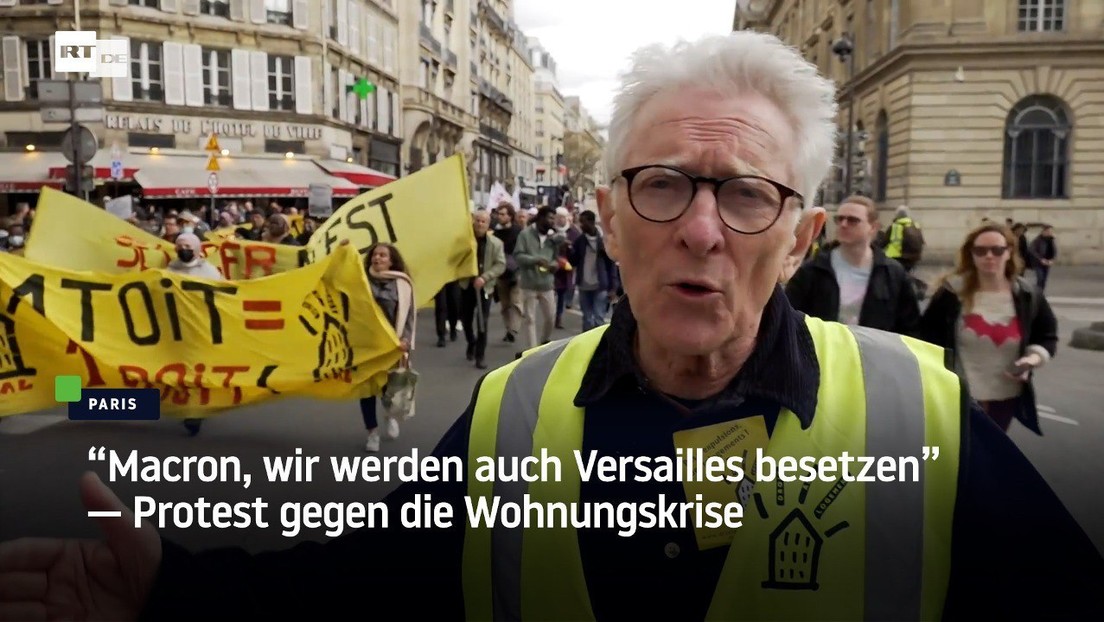 Protest gegen die Wohnungskrise in Paris: "Macron, wir werden auch Versailles besetzen"