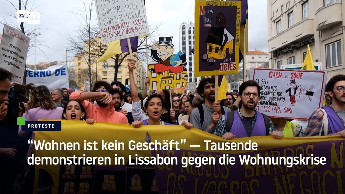 Tausende demonstrieren in Lissabon gegen die Wohnungskrise: "Wohnen ist kein Geschäft"