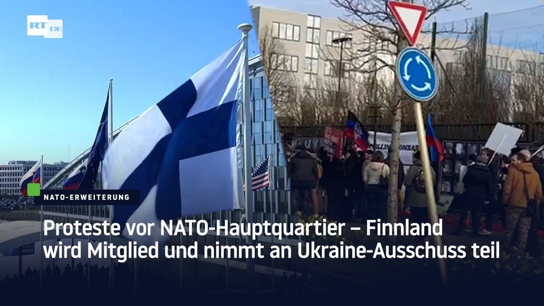 Proteste vor NATO-Hauptquartier – Finnland wird Mitglied und nimmt an Ukraine-Ausschuss teil