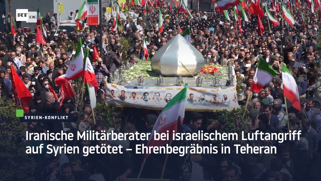 Ehrenbegräbnis in Teheran für in Syrien getötete iranische Militärberater