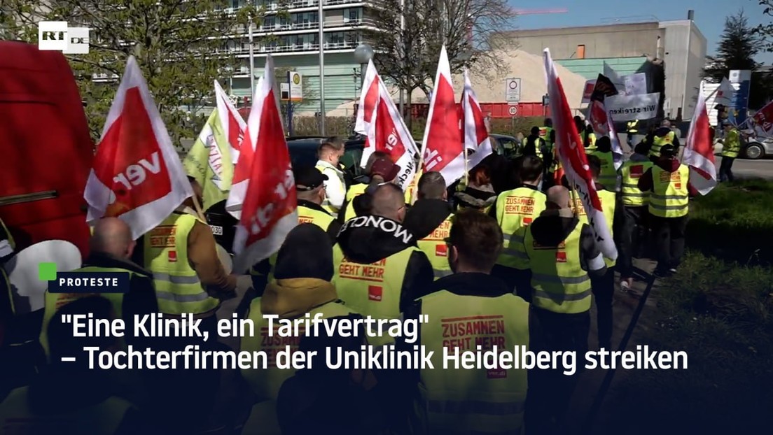 "Eine Klinik, ein Tarifvertrag" – Tochterfirmen der Uniklinik Heidelberg streiken