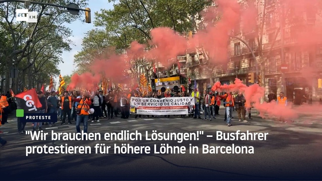 "Wir brauchen endlich Lösungen!" – Busfahrer protestieren für höhere Löhne in Barcelona