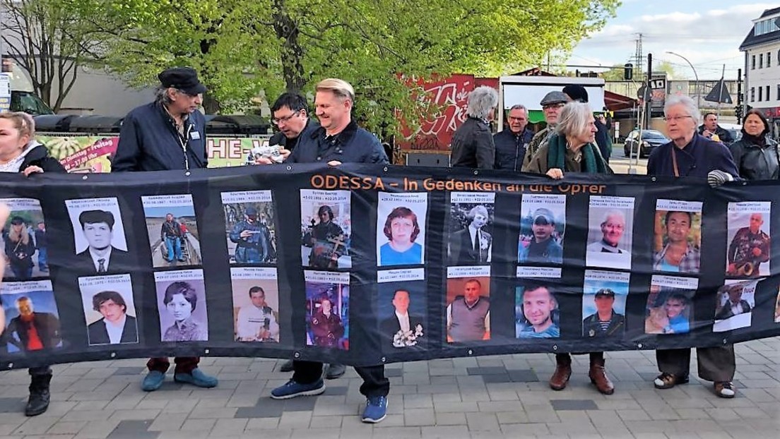 "Odesaplatz": Berliner gedenken der Opfer des Odessa-Massakers