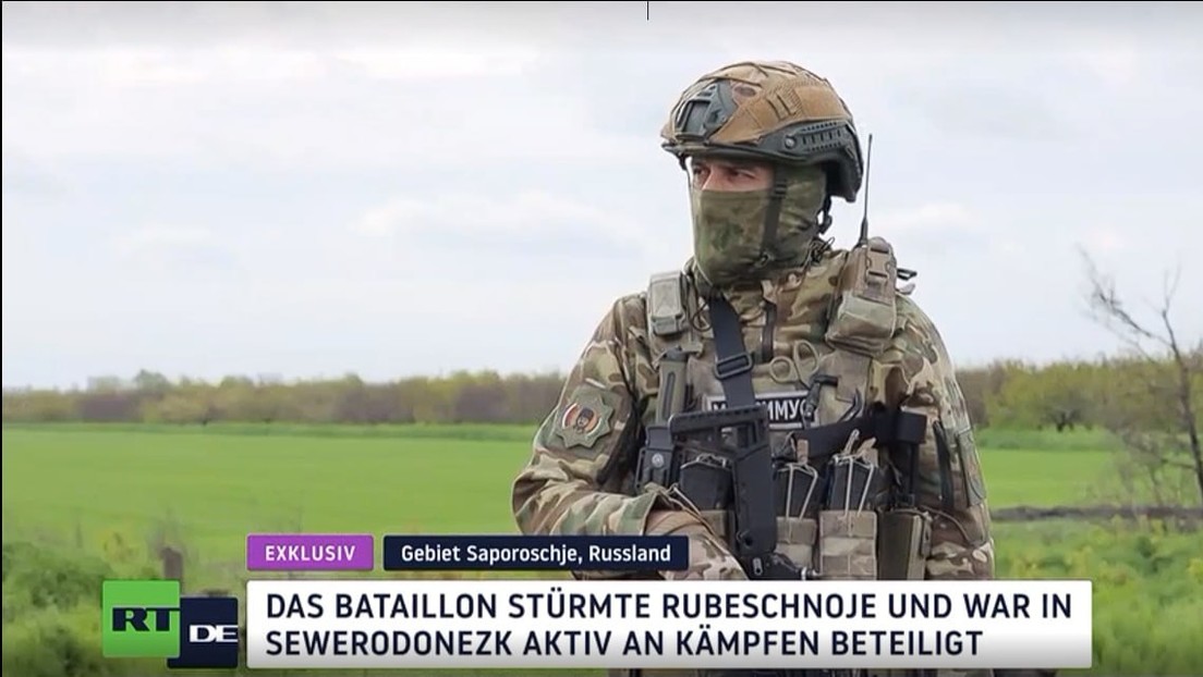 Exklusiv: "Achmat-Süd" verteidigen Grenze des russischen Gebiets Saporoschje