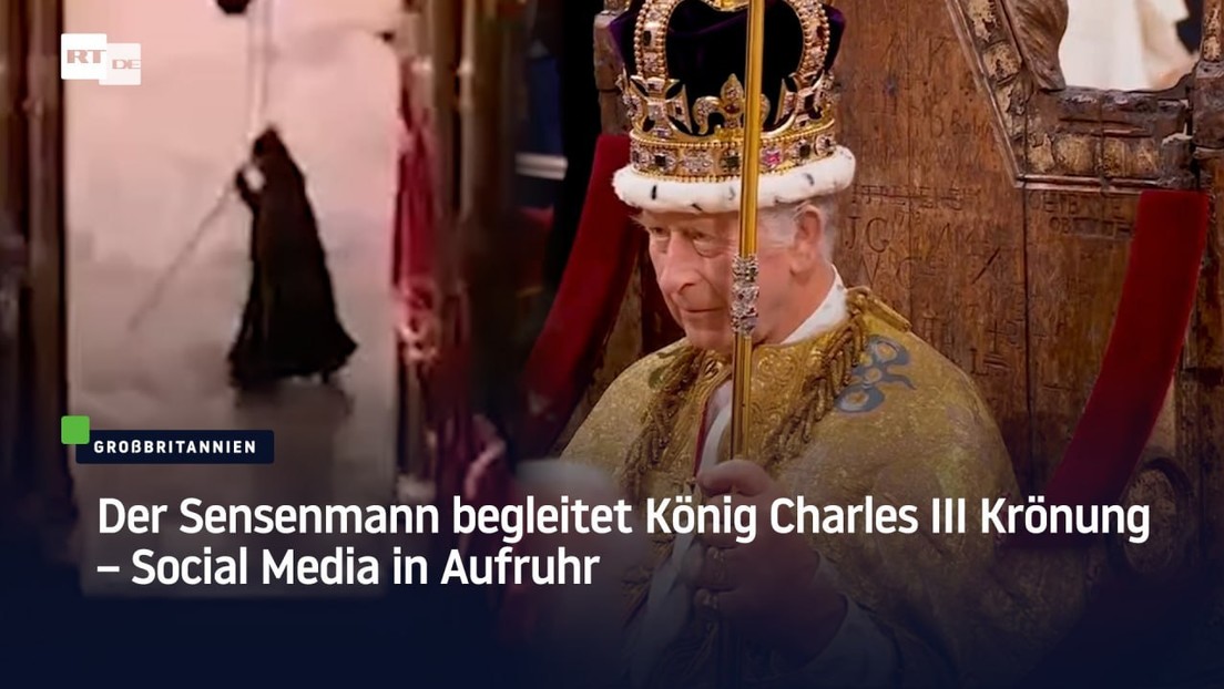 Der Sensenmann begleitet König Charles III Krönung – Social Media in Aufruhr