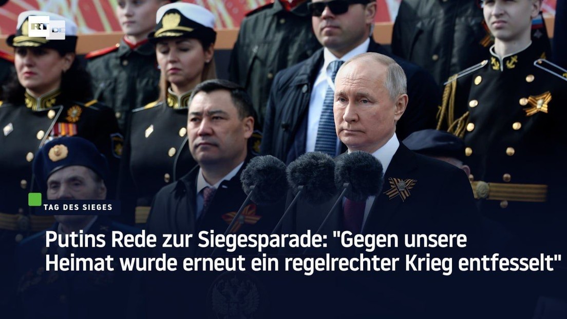 Putins Rede zur Siegesparade: "Gegen unsere Heimat wurde erneut ein regelrechter Krieg entfesselt"