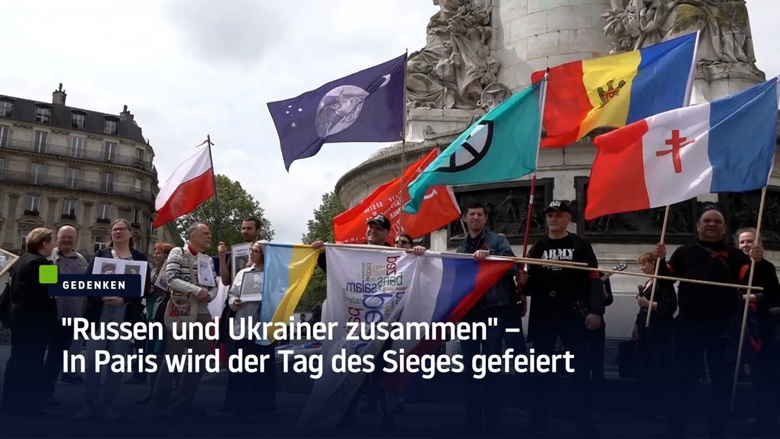 "Russen und Ukrainer zusammen" – In Paris wird der Tag des Sieges gefeiert