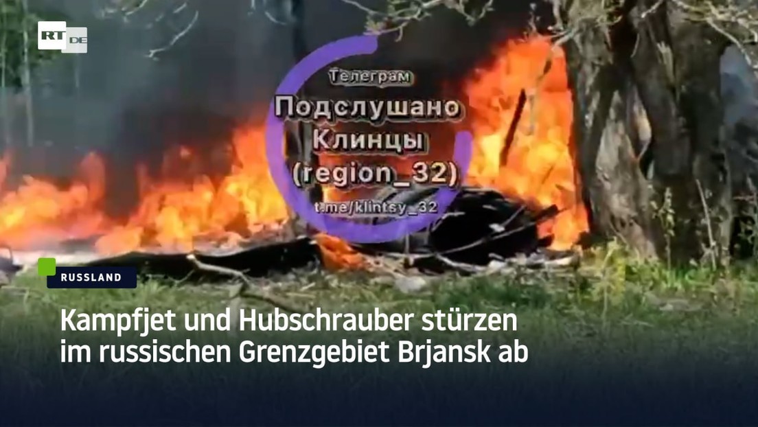 Kampfjet und Hubschrauber stürzen im russischen Grenzgebiet Brjansk ab