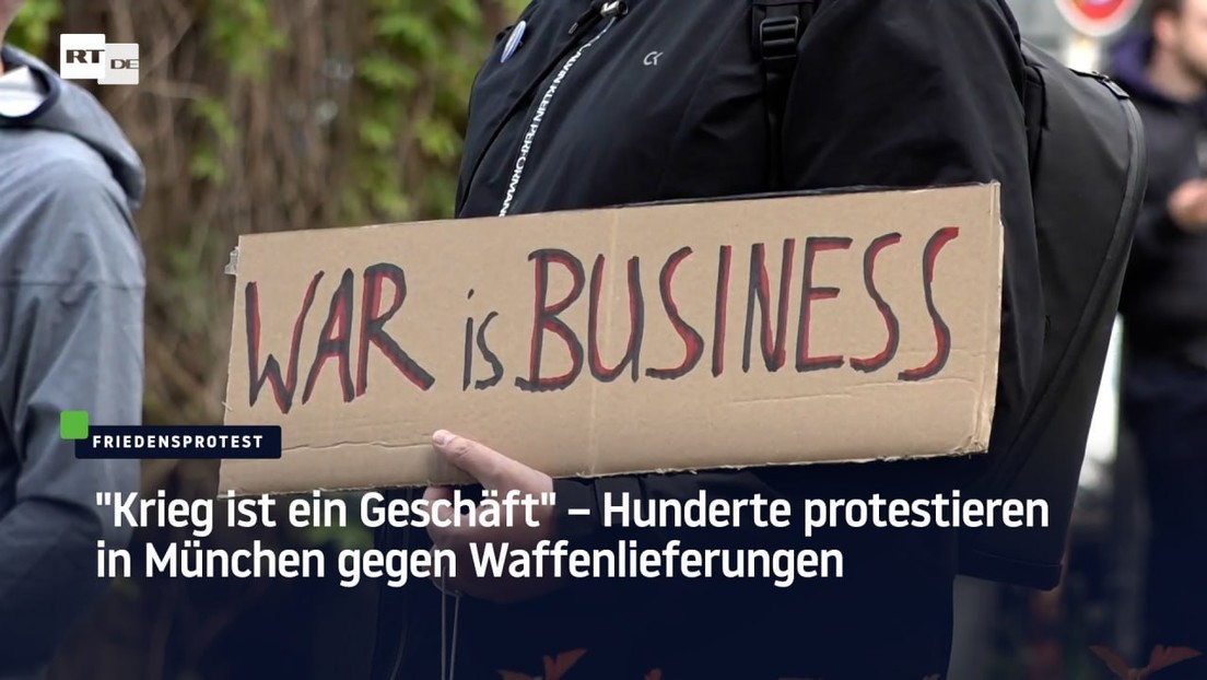 "Krieg ist ein Geschäft" – Hunderte protestieren in München gegen Waffenlieferungen