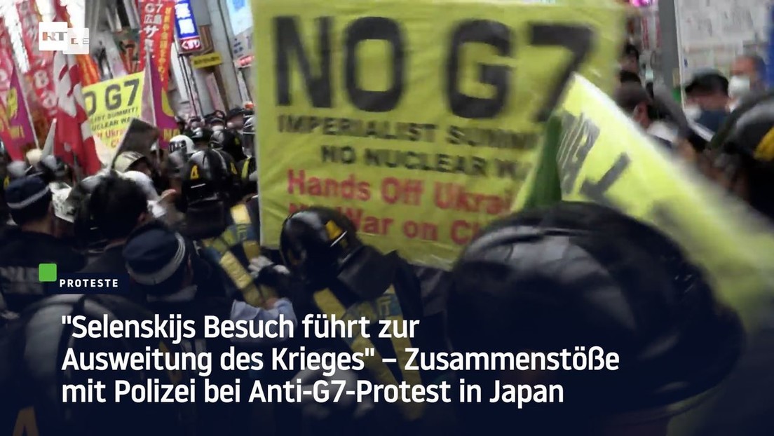 "Selenskij-Besuch führt zur Ausweitung des Krieges" – Zusammenstöße bei Anti-G7-Protest in Japan