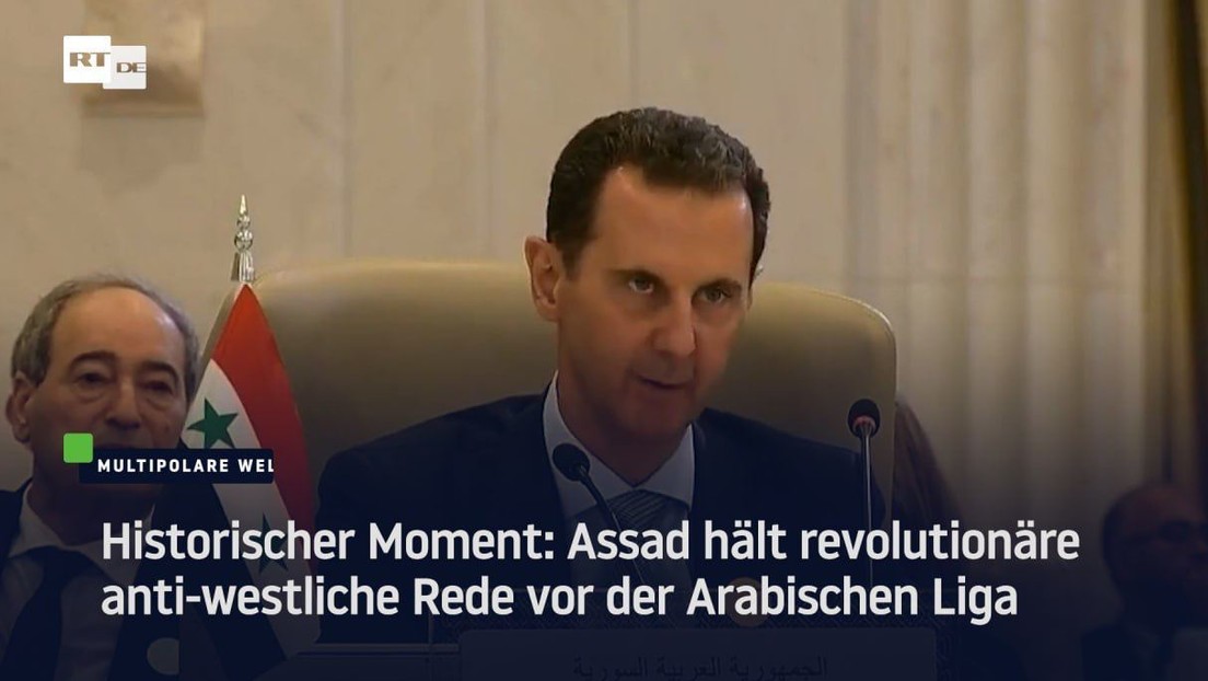 Historischer Moment: Assad hält revolutionäre anti-westliche Rede vor der Arabischen Liga