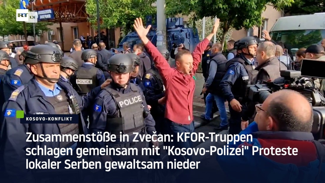 Zvečan: KFOR-Truppen und "Kosovo-Polizei" schlagen Proteste lokaler Serben brutal nieder
