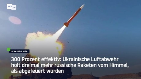 Sehr effektiv: Ukraine holt mehr russische Raketen vom Himmel, als abgeschossen werden