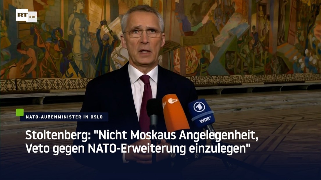 Stoltenberg: "Nicht Moskaus Angelegenheit, Veto gegen NATO-Erweiterung einzulegen"