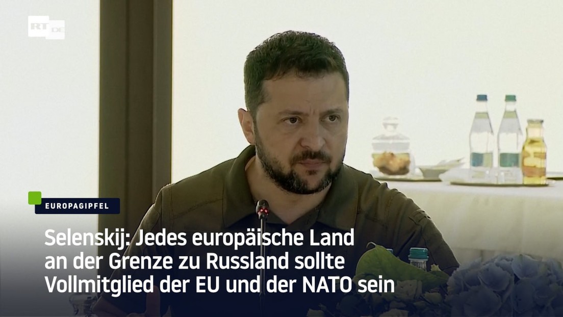 Selenskij: Jedes europäische Land an der Grenze zu Russland sollte Mitglied von EU und NATO werden