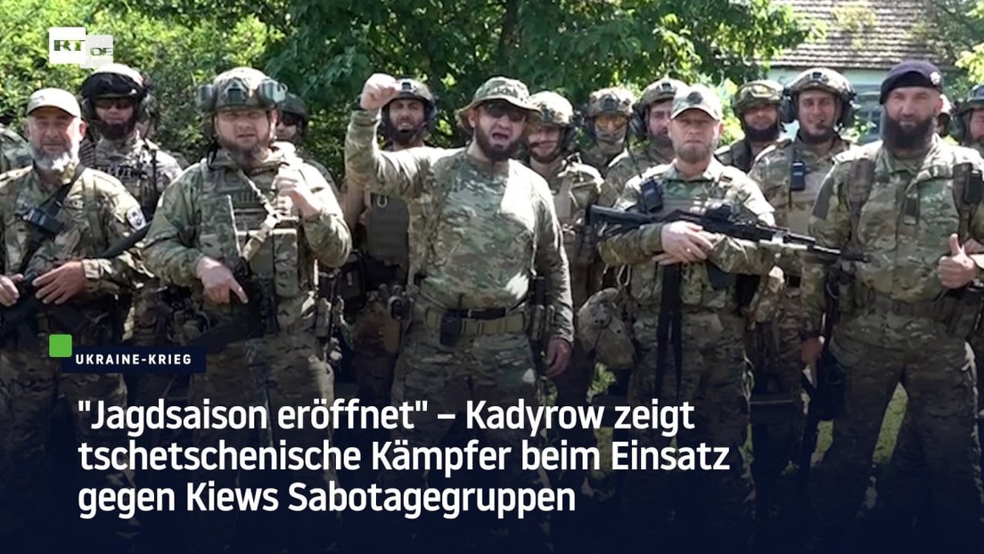 "Jagdsaison eröffnet" – Kadyrow zeigt tschetschenische Kämpfer beim Einsatz gegen Saboteure