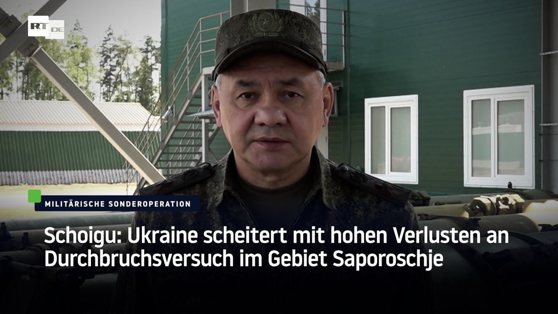 Schoigu: Ukraine scheitert mit hohen Verlusten an Durchbruchsversuch im Gebiet Saporoschje