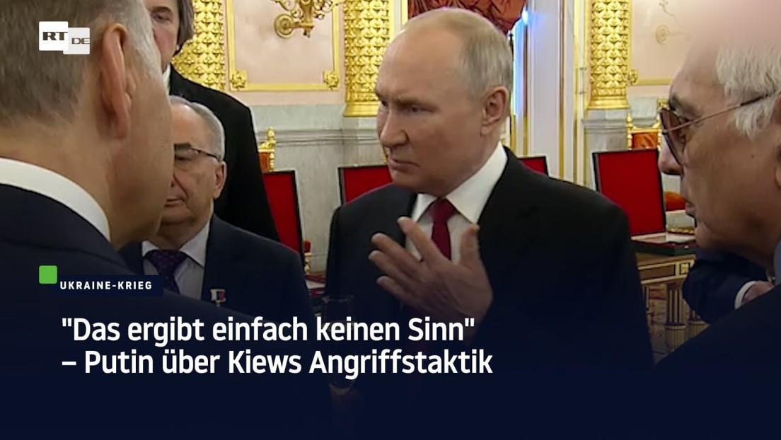 "Das ergibt einfach keinen Sinn" – Putin über Kiews Angriffstaktik