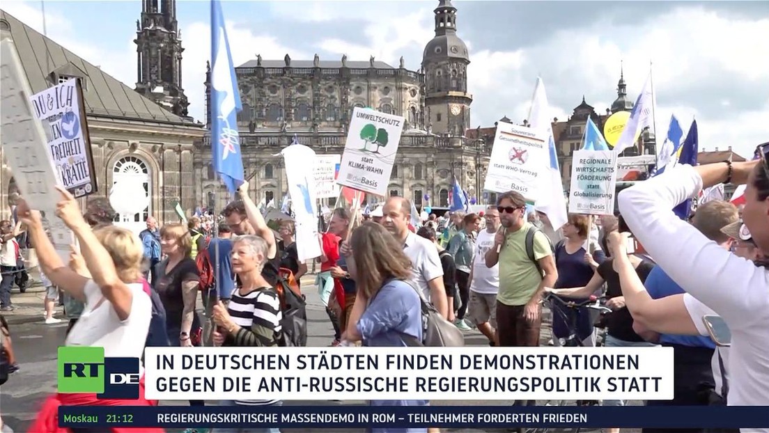 Proteste in Deutschland gegen antirussische Regierungspolitik, NATO-Manöver und Waffenlieferungen