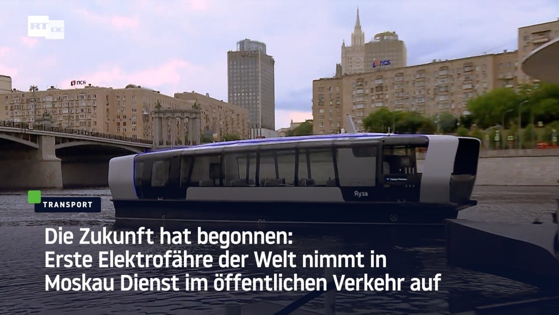 Die Zukunft hat begonnen: Erste Elektrofähre der Welt in Moskau im öffentlichen Verkehr im Dienst