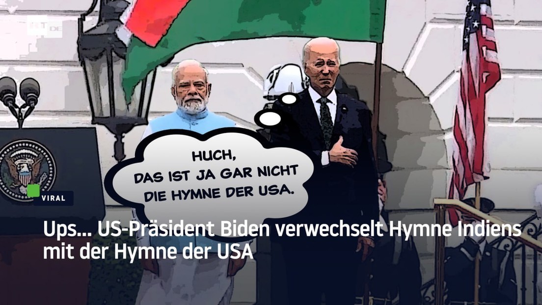 Ups – US-Präsident Biden verwechselt Hymne Indiens mit der Hymne der USA