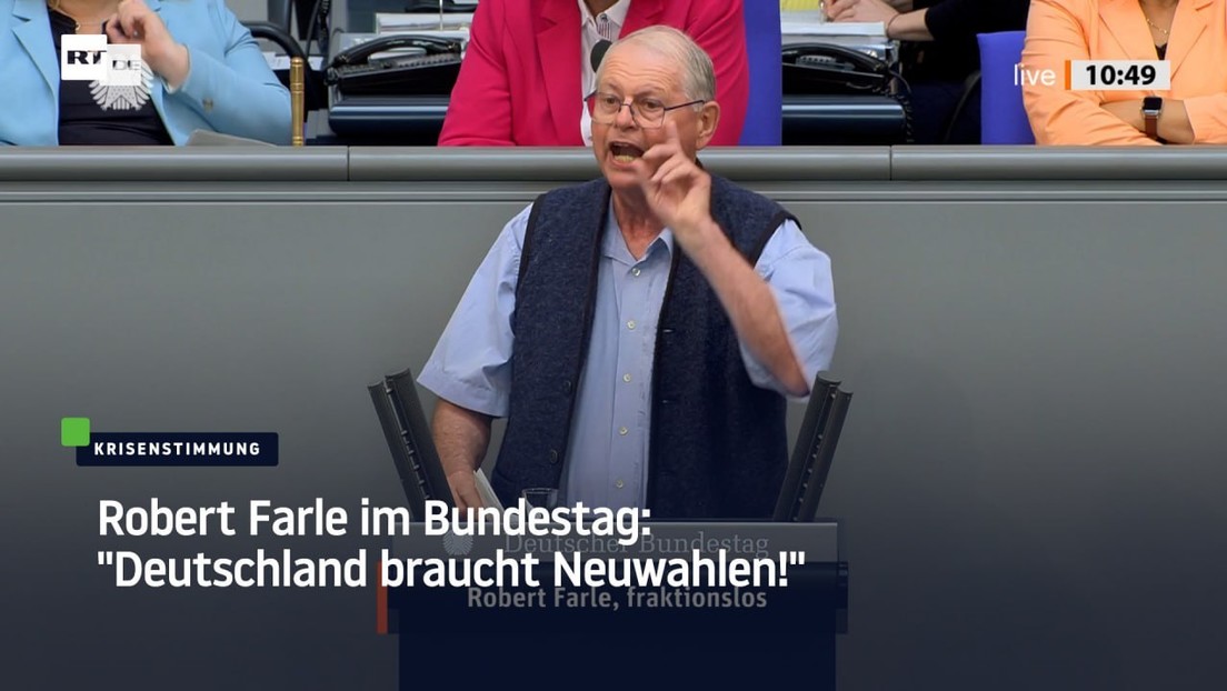 Robert Farle im Bundestag: "Deutschland braucht Neuwahlen!"