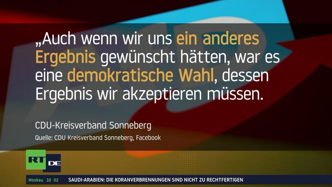 Sonneberg: CDU bezeichnet AfD-Wahlsieg als "Denkzettel" für die Ampel