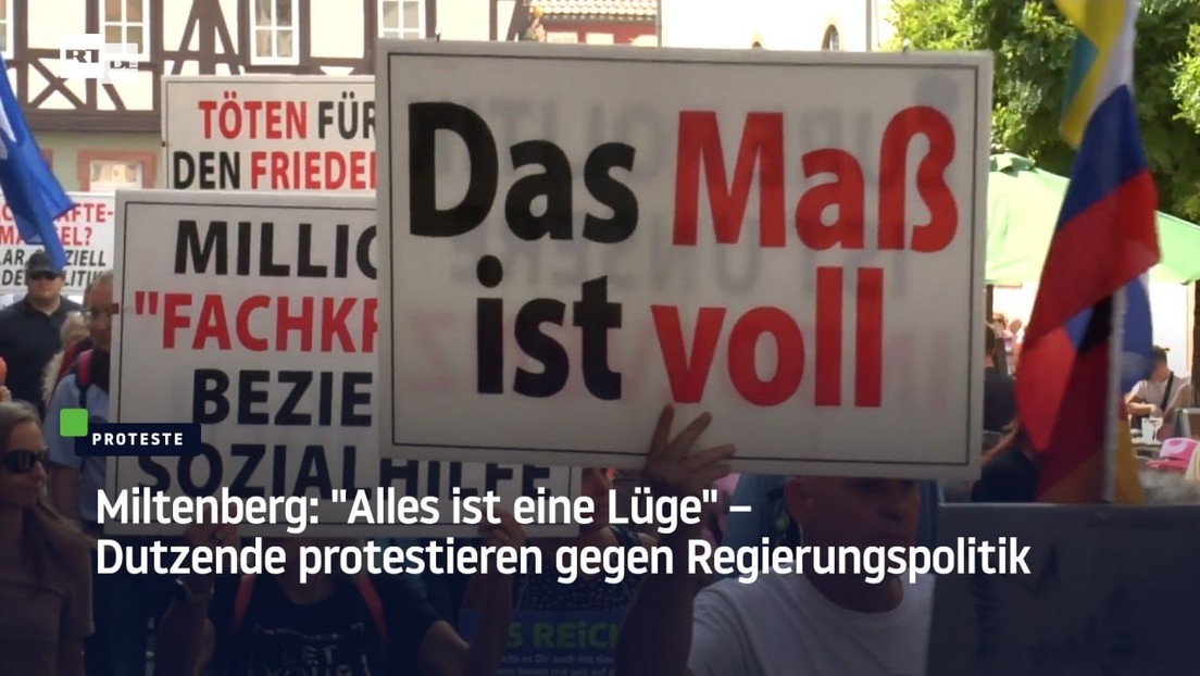 Miltenberg: "Alles ist eine Lüge" – Dutzende protestieren gegen Regierungspolitik