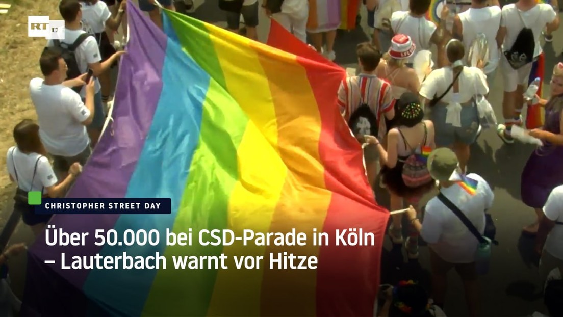 Über 50.000 bei CSD-Parade in Köln – Lauterbach warnt vor Hitze