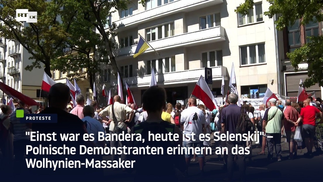 "Einst war es Bandera, heute ist es Selenskij" – Demonstranten erinnern an das Wolhynien-Massaker