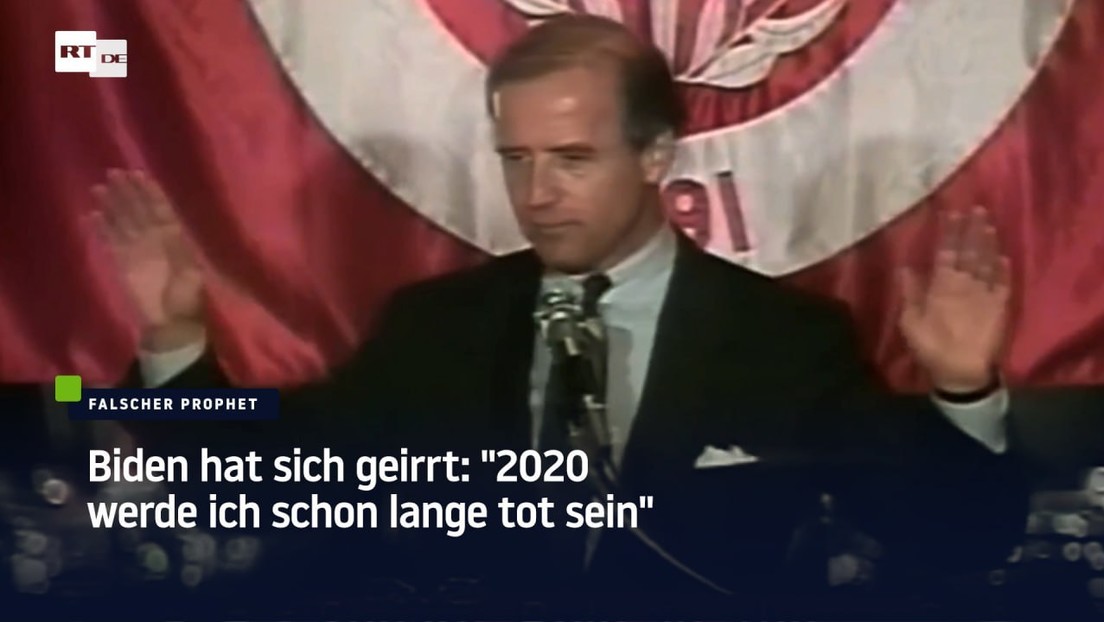 Biden hat sich geirrt: "2020 werde ich schon lange tot sein"