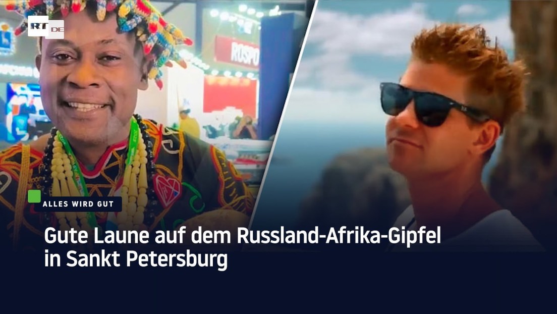 Gute Laune auf dem Russland-Afrika-Gipfel in Sankt Petersburg