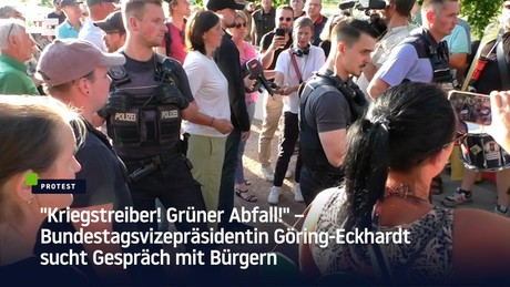 "Kriegstreiber! Grüner Abfall!" – Bundestagsvizepräsidentin sucht Gespräch mit Bürgern