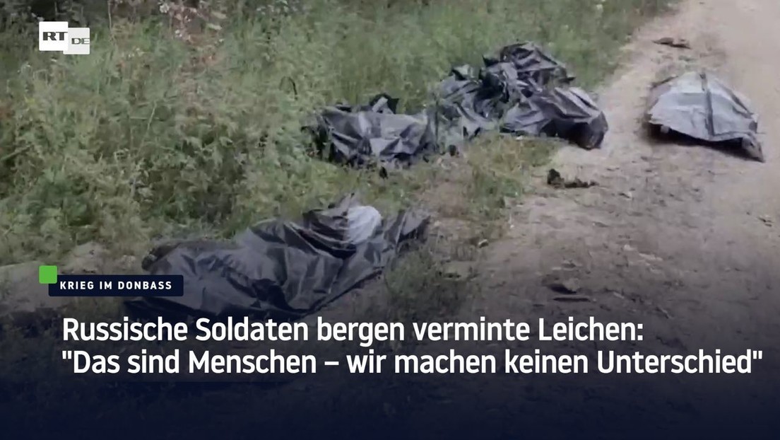 Russische Soldaten bergen verminte Leichen ukrainischer Gefallener: "Wir machen keinen Unterschied"