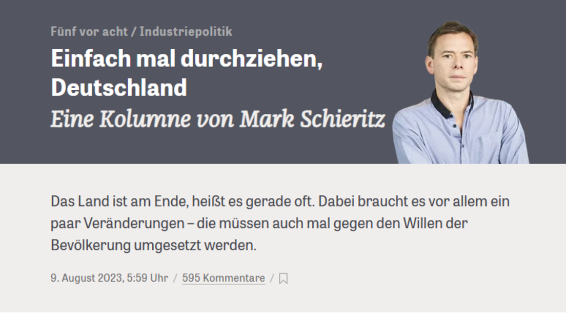 Screenshot: Zeit.de