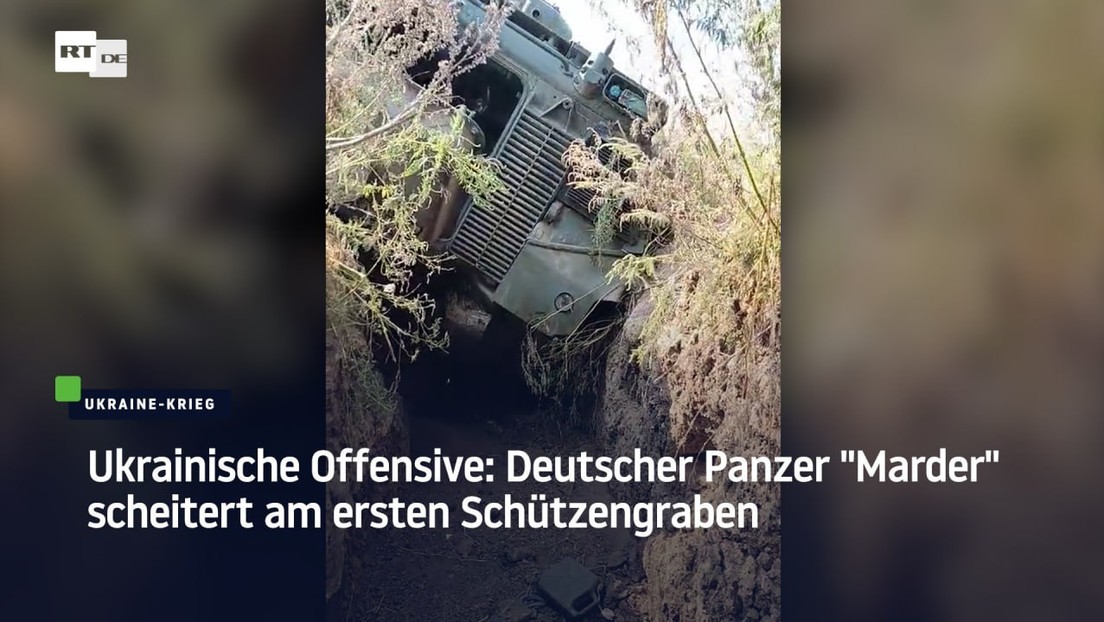 Ukrainische Offensive: Deutscher Panzer "Marder" scheitert am ersten Schützengraben
