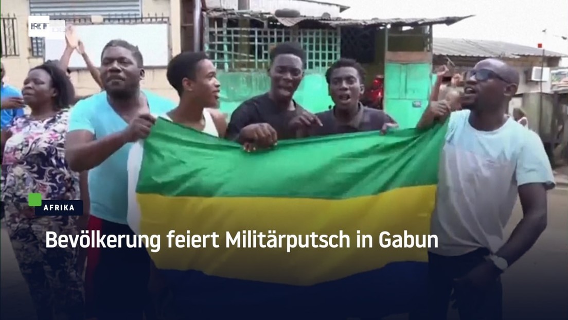 Bevölkerung feiert Militärputsch in Gabun