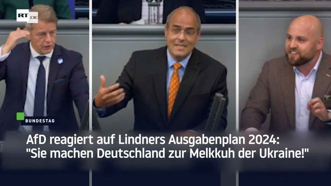 AfD reagiert auf Lindners Ausgabenplan 2024: "Sie machen Deutschland zur Melkkuh der Ukraine!"