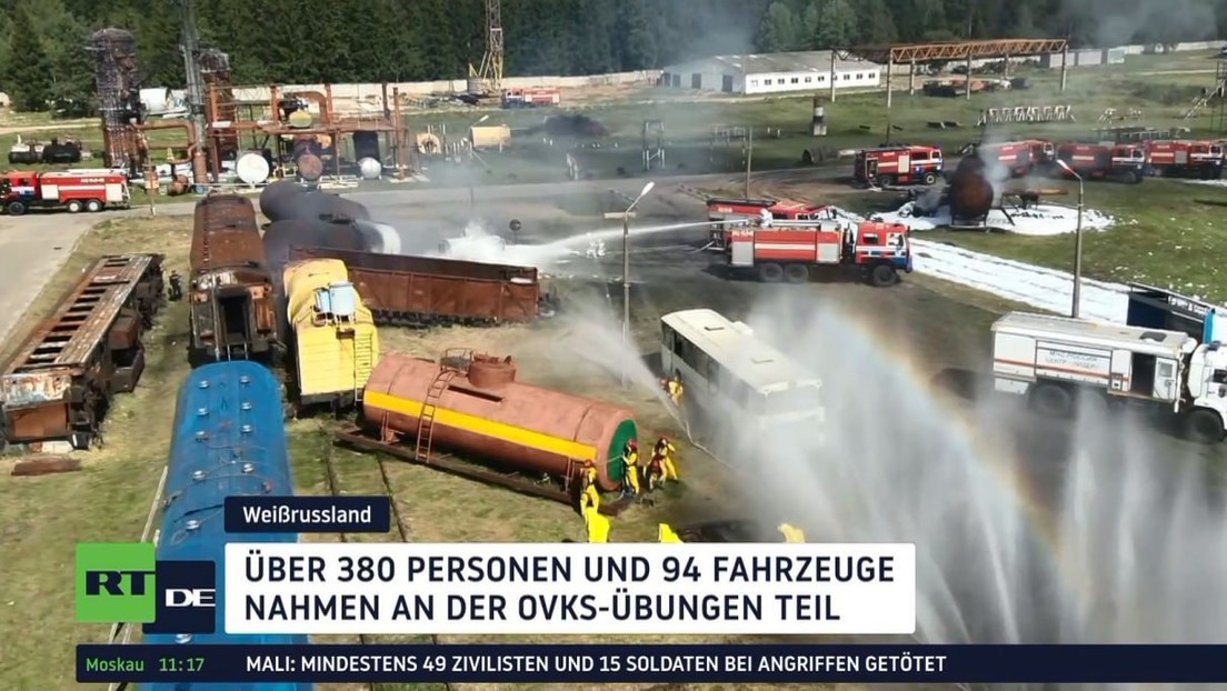 Rettungskräfte nehmen an OVKS-Übungen in Weißrussland teil – RT DE-Exklusiv