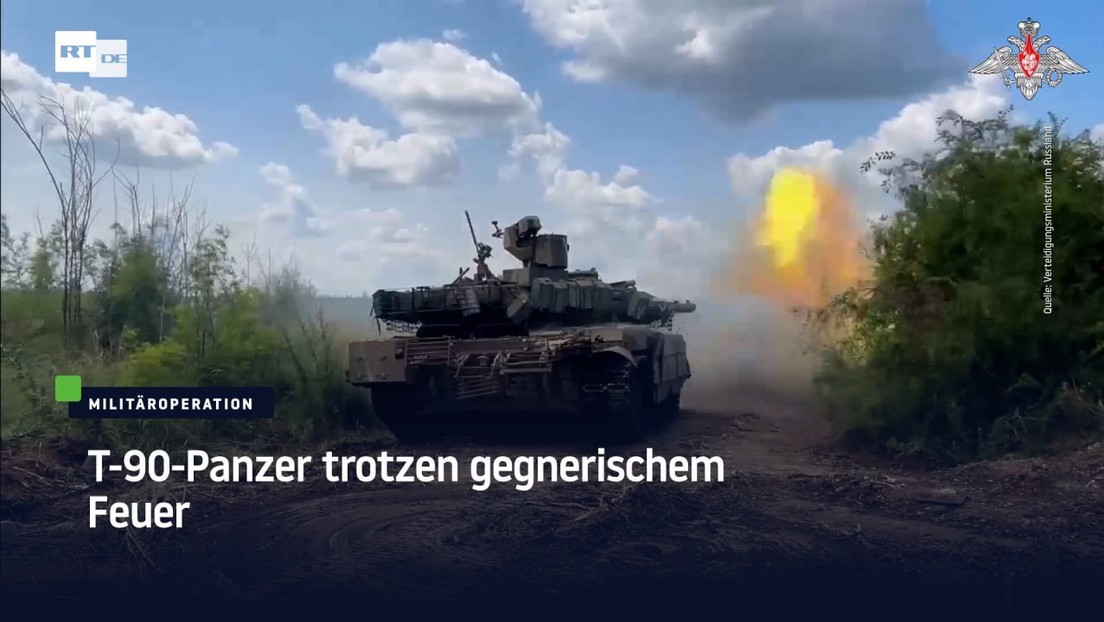 T-90-Panzer trotzen gegnerischem Feuer